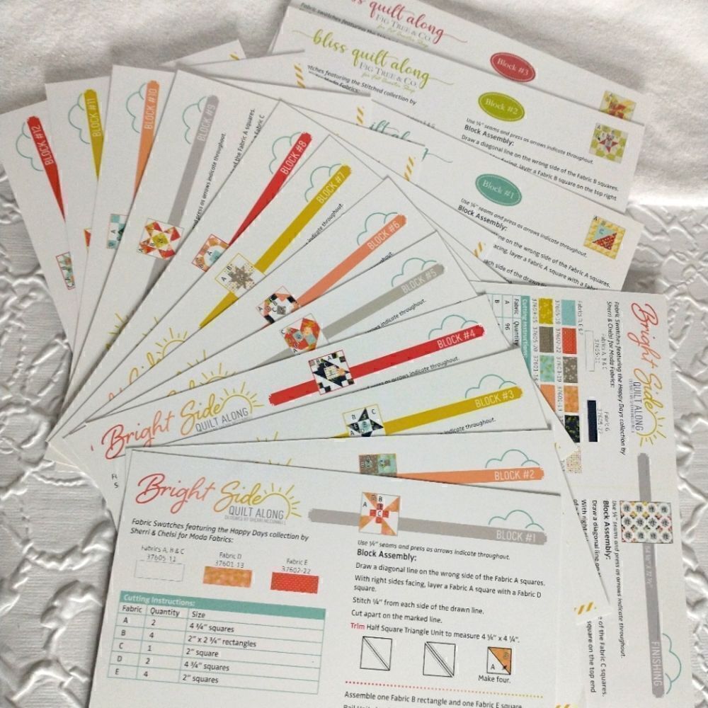Quilt Along Pattern Cards